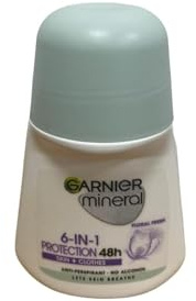 Garnier Mineral Roll On Antiperspirant Deodorant 48 Hours Protection Floral Fresh - 50 mL/1.69 fl oz