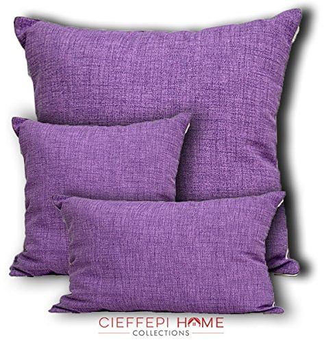 Cieffepi Home Collections Cuscino Arredo Multicolor (30x50, Ciclamino)