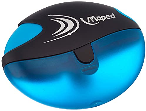 Maped Galactic - Sacapuntas inteligente con reserva y función Ejecte Mine, sacapuntas, 1 agujero, color azul