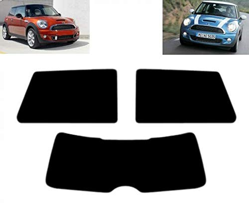 Passgenaue Tönungsfolie für-Mini Cooper 3-Türen 2007-2013 Heck/Seitenscheiben (50% Hellschwarz)