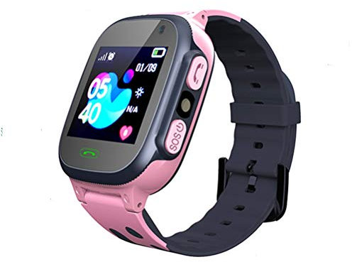 QoFina Smartwatch per Bambini LBS Tracker, Music Kids Smart Watch, SOS, Orologio Touchscreen LCD da 1,44 Pollici con Fotocamera Digitale, Giochi, Sveglia per Regalo per Studenti Ragazze Ragazzi