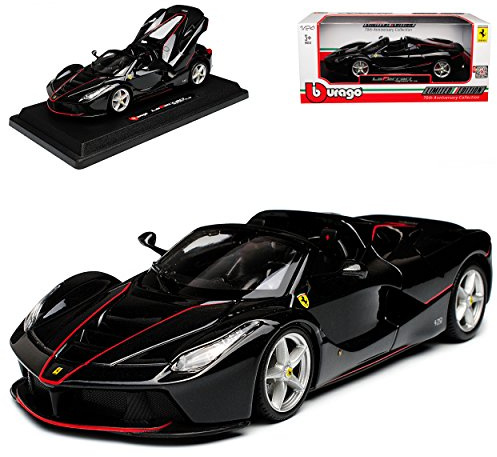Ferrari Aperta Laferrari Cabrio Schwarz Ab 2016 1/24 Burago Modell Auto