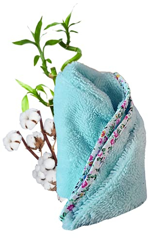 CEEDO Skincare Chiffon visage rotatif Fluffy en fibre de bambou (bambou) lavable et réutilisable. Fabriqué en Italie.