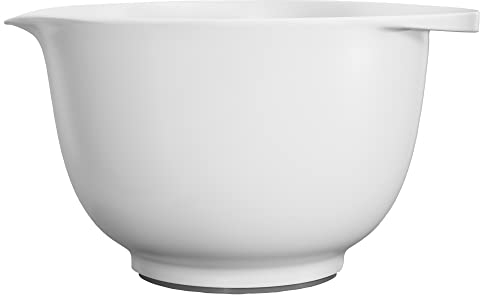 Rosti Victoria Rührschüssel, Bruchsichere Schüssel, Backschüssel, Hefeteigschüssel mit gutem Griff, Teigschüssel aus Kunststoff, 2 Liter, Weiß