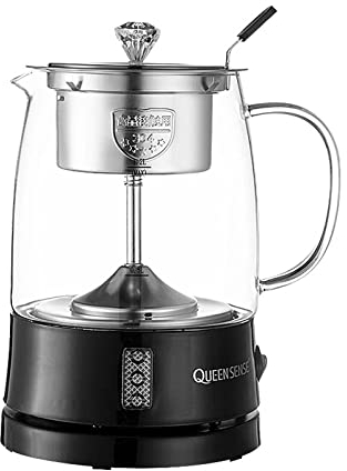 MYYINGELE Bouilloire Électrique en Verre, Bouilloire avec Filtre INOX Amovible, Filtre à Thé Amovible, 1.2L