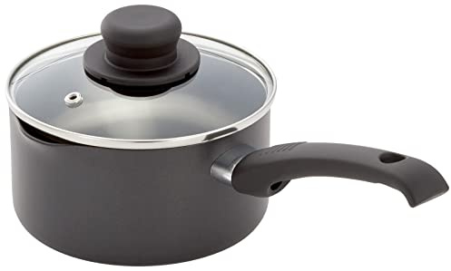 Judge Just Cook Teflon Non-Stick 16cm 1.2L Saucepan with Glass Lid, Induction Ready - 5 Year Guarantee