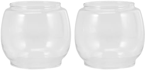 Luxshiny 2 Stück Klarglas Lampenschirm Ersatzglas Für Petroleumlampe Vintage Öllampenabdeckung Transparentes Glas Lampenschirm Für Öllaterne