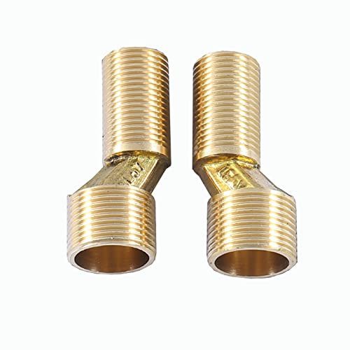 BiaoTeng G3/4 to G1/2 Adapter,Adjustable Swing Arm,Brass Hose Tap Connector 1/2 Inch to 3/4 Inch,1/2 Inch Tap Connector Reverse Threaded,3/4 to 1/2 Elbow,Gold B
