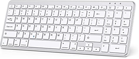 Bueuwe Teclado Bluetooth Español Ultra-Delgado para iPad/iPad Pro/iPad Air/iPad Mini/iPhone y Todas Sistemas de iPadOS/iOS, No se Adapta a Mac, Macbook,English