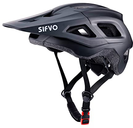 Mountain Bike Helmet with Detachable Visor, SIFVO Bike Helmet for Men and Women MTB Helmet, Adjustable Adult Bike Helmet, 57-59cm