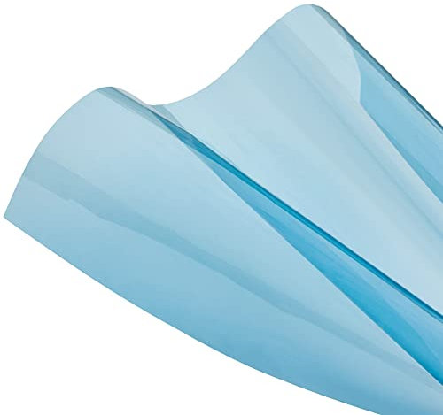 Blueshyhall Film Teinté pour Voiture 70% VLT Bleu, Film Solaire pour Fenêtres, Film Anti-Éblouissement Protection Thermique Film Solaire de Voiture pour Pare-Brise, Fenêtres, Latérales (75 x 300 cm)