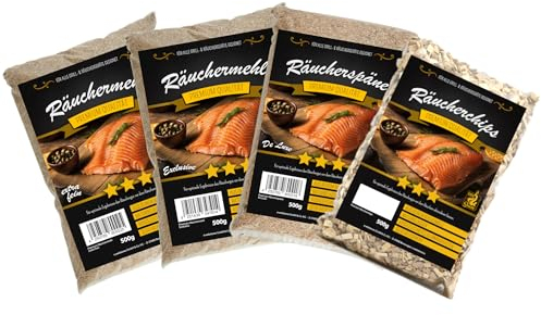 EVERSMOKE Premium Räuchermehl Probier Set - Hochwertiges Buchenholz für Heiß- und Kalträuchern von Fisch, Fleisch, Geflügel und mehr