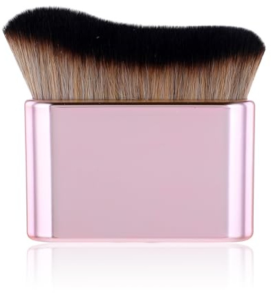 1 Pinceau Autobronzant Avec Pinceau Pour Fond De Teint En Fibres Synthétiques Pour Le Visage Et Le Corps Pinceau De Maquillage Pour L'Autobronzage, Le Maquillage Et Plus Encore (rose)