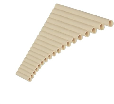 Panflöte Instrument Panflöte, 18 Röhren In C-Tonart Für Anfänger Leicht Zu Erlernen Kunstharz 18 Röhren In C-Tonart Beige