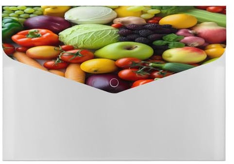 Ordner, frisches Obst und Gemüse, Druckordner, Aktenordner, tragbarer Papier-Rechnungen, Quittungen, Organizer, dekorative Aktenordner, geeignet für Heimbürobedarf