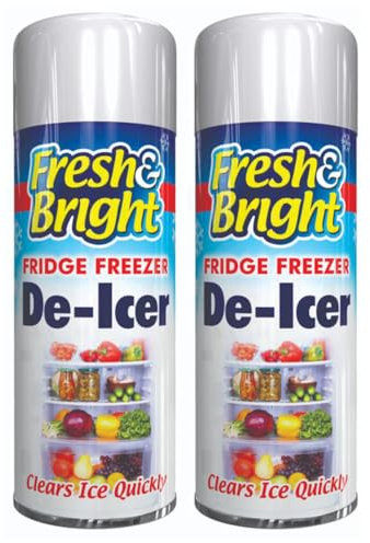 Ice Remover Spray 200ml Pack of 2 Quick Ice Remover Anti-Bacterial Fridge Freezer De-Icer Spray Fridge Cleaner