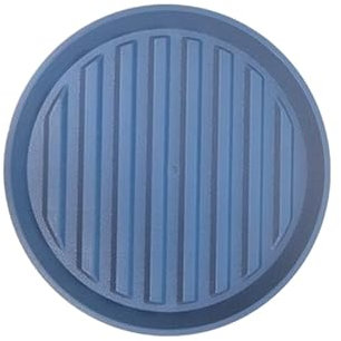 Carrello rotondo per piante con serratura, per interni ed esterni, carrello per piante in vaso (grigio, 17 cm)