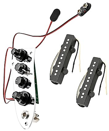 5-saiter Jb Bass Tonabnehmer Satz G100, 1 Satz, Silber | Eisen Ausführung, Leicht Abnehmbar, Sofort Einsatzbereit, Bassparts für E-bässe