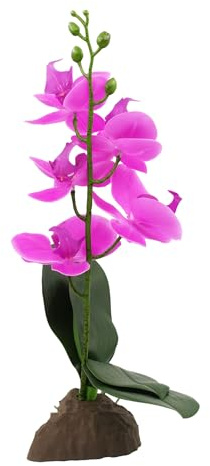 Lucky Reptile Scape it Easy Petite orchidée Violette env. 35 cm – Plante décorative pour Terrarium