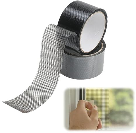 CUVZORA Nastro di riparazione zanzariera, per finestre e schermi (50 mm x 10 m)