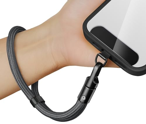 ZWYYTHC Adjustable Phone Lanyard Wrist Strap Anti Theft with 2 Tether Tabs,360° Rotation, Universal Phone Case Wrist Strap for iPhone 16/Pro and Most Smartphones, Cell Lanyard for Travel Women & Men
