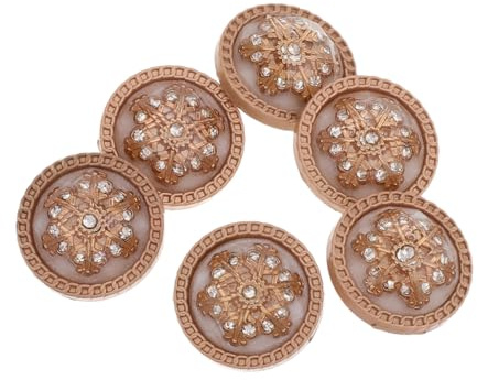 Sewroro 6pcs Metal Buttons for Women Sewing Buttons for Coats and Dress Vintage Decorative for Wedding Dress for Clothes