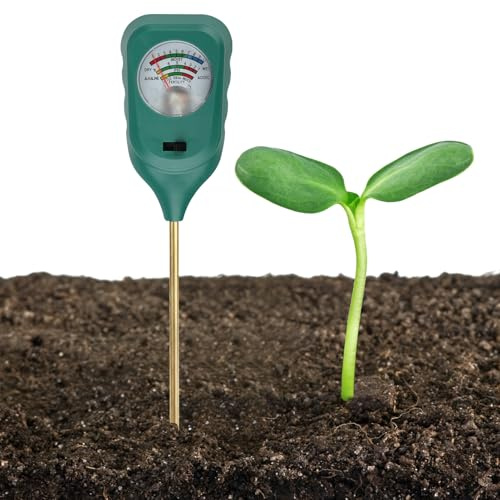 3 in 1 Misuratore di Umidità Piante per Misuratore di Umidità/Luce/PH del Terra, Misuratore di PH Terra, Plug and Play, Igrometro per Piante Grandi da Interno ed Esterno, Fiori, Giardinaggio