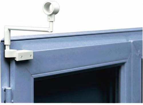 2 Supports de Tringle à Rideaux Sans Perçage - Fixation Facile Directe sur Cadre de Fenêtre Double Battant, Ø 20 mm | Métal Blanc Mat - Élégance et Praticité (Lot de 2 supports)