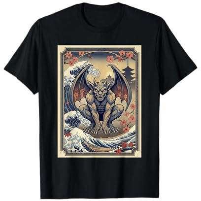 Gargoyle Japanese Wave Japan Style T-Shirt