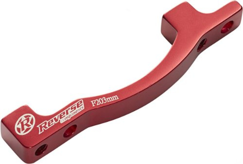 Reverse Scheibenbremsen Adapter PM-PM von 160 auf 203mm rot