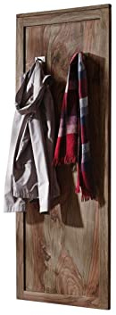 MASSIVMOEBEL24.DE | Nature Grey Wandgarderobe #001 Sheesham, Farbe:grau geölt, Größe:55x3x150 cm (BxTxH)