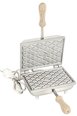 CBE Elettrodomestici 5010200CR Ferratelle Biscottiera Rettangolare, 600 Watt, Cromato