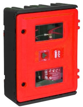 Lockable Double Fire Extinguisher Cabinet