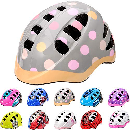 meteor Barncykelhjälm, skatehjälm, säkerhetshjälm MA-2 DOTS storlek: M 52 till 56 cm 235 (grå)