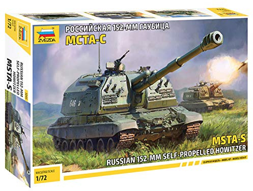 Zvezda ZV5045 500785045-1:72 2S19 MST Russ.Self Propell.Howitzer-Plastikbausatz-Modellbausatz-Zusammenbauen-Bausatz-für Einsteiger-detailliert, unlackiert