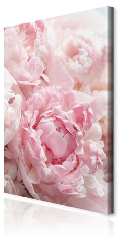decomonkey Wandbilder Blumen 60x90 cm 1 Teilig Leinwandbilder Kunstdruck | Strukturleinwand, Holzkeilrahmen, Bild auf Leinwand, Wanddeko, Wohnzimmer, Wanddekoration, Rose, Natur