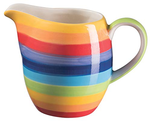 Bricco a righe arcobaleno dipinto a mano