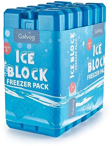 Ice Packs/Freezer Blocks 200mlx6 for Cool Boxes/Lunch Bags Air Cooler | Reusable Slim Cooler Accessory with Advance Cooling Technology for 12+ Hours