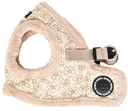 Puppia Brustgeschirr für kleine und mittelgroße Hunde - Hepatica Harness B - verstellbar und komfortabel, Beige, M