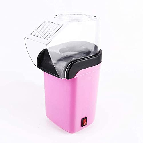 ksamwjf popcorn maker Popcorn machine 1100W hot air popcorn maker machine for home hot air popcorn maker without fat oil for up to 120g corn, pink