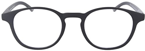 Montana Eyewear Extra flache Lesebrille MR52 aus Kunststoff mit Federscharnier und Etui in Schwarz + 1,50 dpt