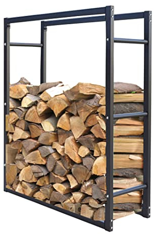 QUICK STAR Metall Kaminholzstand 90x25x90cm Kaminholzlager Metallregal
