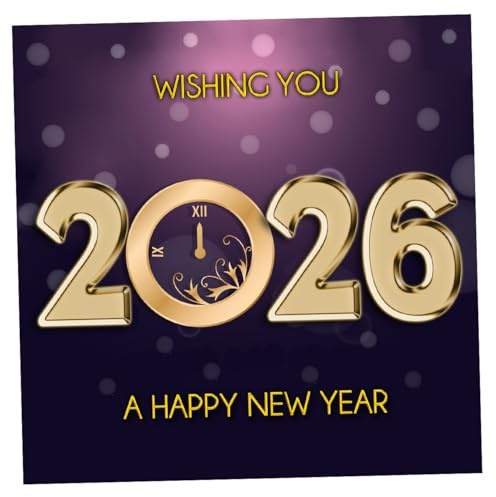 New Year 2026 Card (Wishing You) - Greeting Gift Idea Special Occasion Blank Inside With Envelope Premium Unique Design Quality Included Uk Designed Thoughtful