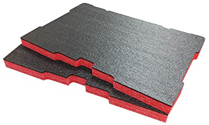 Shadow Foam Packout Small Box Inserts – Fits The Milwaukee Small Box - Cut and Peel Foam for Milwaukee Packout System | Power Tool Storage & Toolbox Organiser (Red, 30mm)