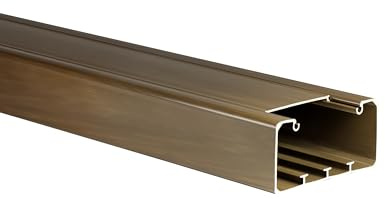 KOMIB Brüstungskanal 120x60 mm, Braun (Holz Design), Wandkanal, Kabelkanal, 120 mm x 60 mm, 2 x 2M = 4m, KOMIB KOMpaniyeh International Business