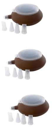 Garneck 3pcs Macaron Silicone Pastry Cake Decorating Squeezer Pen Nozzles Set Baking Supplies for Piping Nozzles