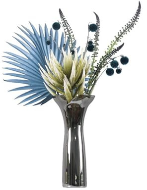 Bouquet Artificiel Ensemble de fleurs de Simulation créative de luxe léger, décorations de salon, ornements d'ameublement doux for la maison, Bouquet de fausses fleurs Bouquet Artificiel avec vase