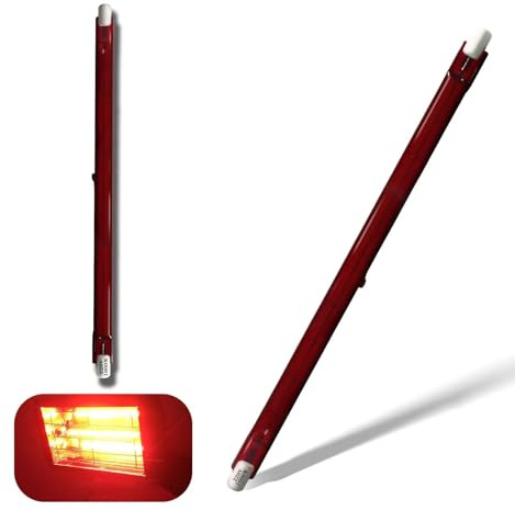 Lampadina Alogena R7S 254mm 1000W, Lampada Alogena 1000W Dimmerabile, Lampadine Infrarossi Riscaldante R7S, 1000Lm, COB Lineare Luce, Fascio 360°,Risparmio Energetico, Nessuno Sfarfallio, 2 Pezzi