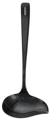 VOSAREA Duckbill Soup Spoon Stainless Steel Hot Pot Long Handle Spoon Black for Kitchen and Dining