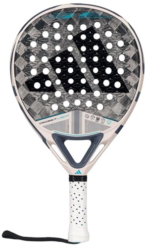 Pala de Padel adidas Cross It Light 3.4 Marta Ortega Blanca Azul Gris, Forma Redonda, Goma eva Soft Energy, Carbono aluminizado 24k